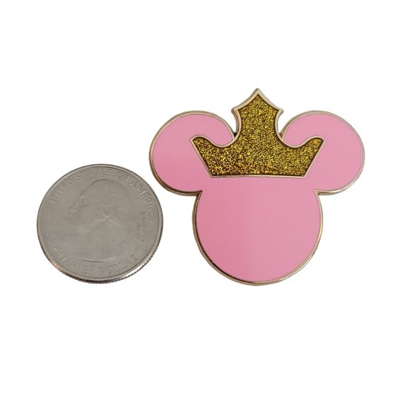 Disney Parks Minnie Mouse Icon W/ Tiara 2008 Mickey Charm Pin K280 - Picture 3 of 4